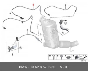 Датчик кислородный (лямбда-зонд) 13 62 8 570 230 BMW