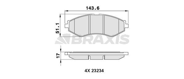 Колодки тормозные дисковые AA0285 BRAXIS