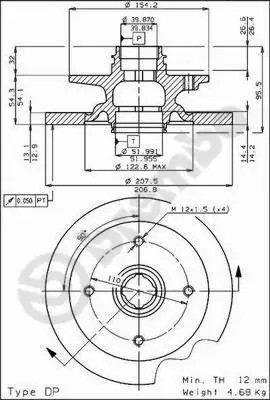Диск тормозной BS7237 BRECO