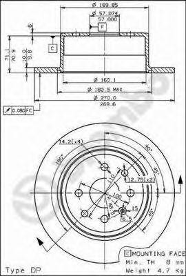 Диск тормозной BS7470 BRECO