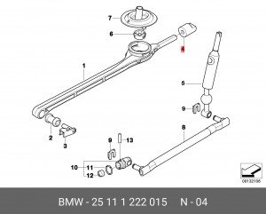 Втулка кулисы 25 11 1 222 015 BMW