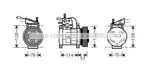 Компрессор кондиционера JEK034 AVA
