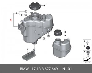 Бачок расширительный системы охлаждения 17 13 8 677 649 BMW