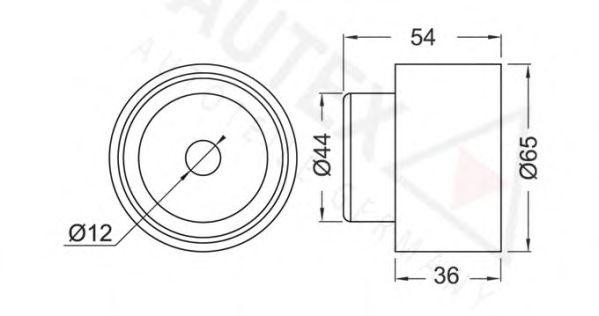 Ролик ремня ГРМ 651253 AUTEX