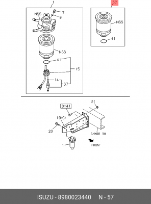 Фильтр топливный 8980023440 ISUZU