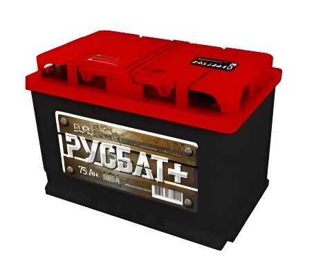 Аккумулятор РУСБАТ+ 75 Ач 680 А +/- СНГ 4607034731304 AKOM