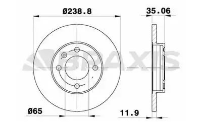 Диск тормозной AE0052 BRAXIS
