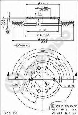 Диск тормозной BS8140 BRECO