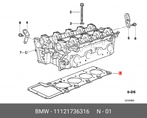 Прокладки ГБЦ (комплект) 11 12 1 736 316 BMW