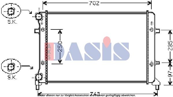 Радиатор охлаждения ДВС 040028N AKS DASIS