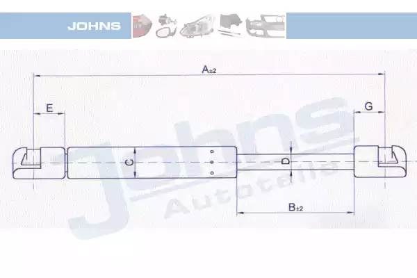 Амортизатор крышки багажника 23 06 95-91 JOHNS