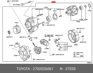 Генератор 27020-26061 DAIHATSU