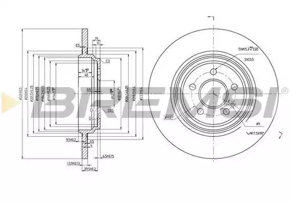 Диск тормозной DBB099S BREMSI