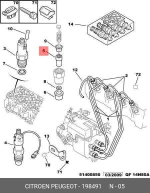 Распылитель топливной форсунки 1984 91 CITROEN PEUGEOT
