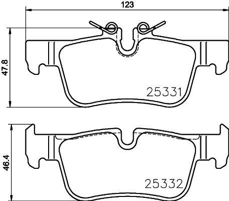 Колодки тормозные дисковые задн. BMW 1 (F40) 07/19-  2 Active Tourer (F45) 03/14-  i3 (I01) 08/13- P06094 BREMBO
