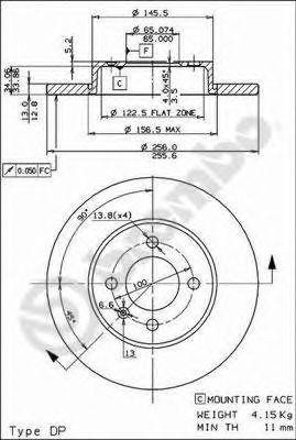 Диск тормозной BS7383 BRECO