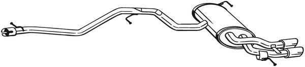 Глушитель - задняя часть системы ОГ 286-363 BOSAL