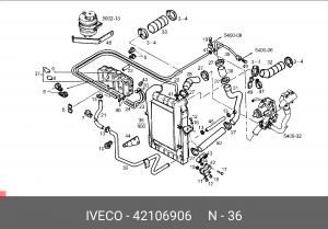 Радиатор охлаждения ДВС 42106906 IVECO
