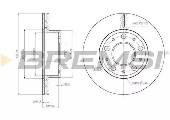 Диск тормозной DBB171V BREMSI