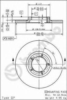 Диск тормозной BS7370 BRECO