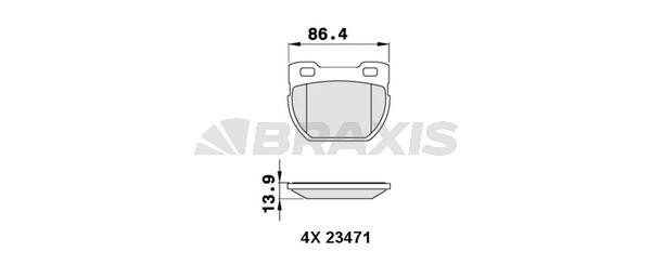 Колодки тормозные дисковые AA0293 BRAXIS