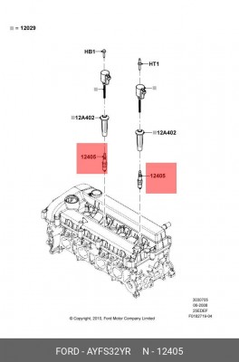 Свеча зажигания AYFS-32Y-R FORD