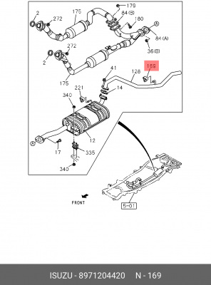 Резинка крепления глушителя 8-97120-442-0 ISUZU
