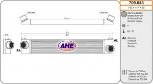 Интеркулер воздушный турбокомпрессора 709043 AHE