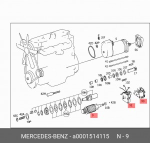 Подшипник игольчатый A 000 151 41 15 MERCEDES BENZ
