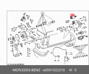 Реле втягивающее стартера A 000 152 22 10 MERCEDES BENZ