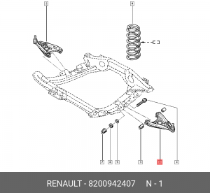 Рычаг подвески 8200942407 RENAULT
