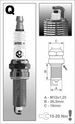 Свеча зажигания QR15LC1 BRISK
