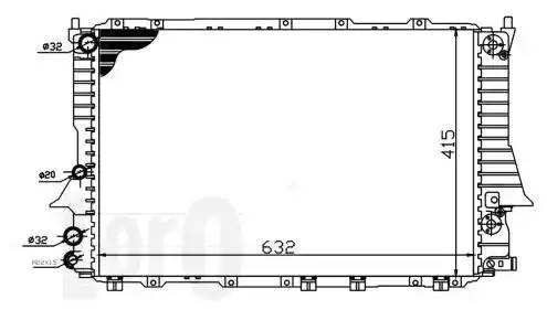 Радиатор охлаждения ДВС 003-017-0003 LORO