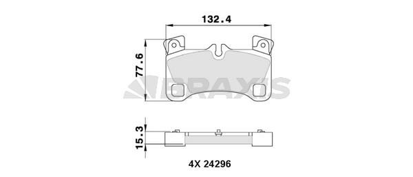 Колодки тормозные дисковые AA0343 BRAXIS