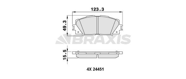 Колодки тормозные дисковые AA0238 BRAXIS