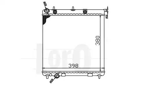 Радиатор охлаждения ДВС 009-017-0047 LORO