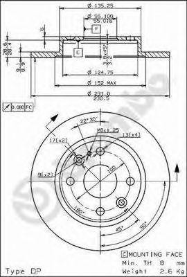 Диск тормозной BS7571 BRECO