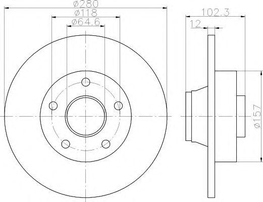 Диск тормозной 8DD 355 111-011 HELLA BEHR PAGID