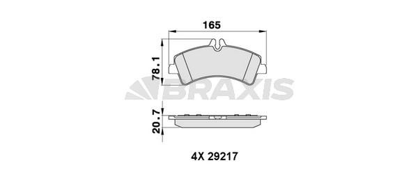 Колодки тормозные дисковые AA0257 BRAXIS
