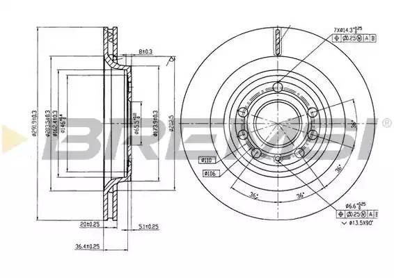 Диск тормозной DBB289V BREMSI