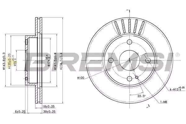 Диск тормозной DBA497V BREMSI