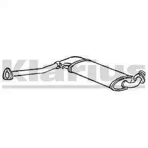 Резонатор - средняя часть системы ОГ 250440 KLARIUS