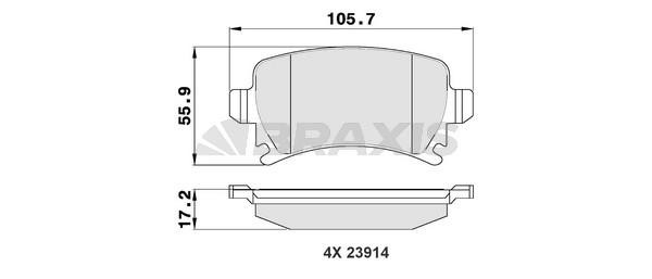 Колодки тормозные дисковые AA0021 BRAXIS