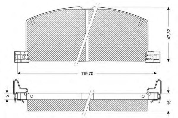 Колодки тормозные дисковые PF1017 PROCODIS FRANCE