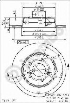 Диск тормозной 08.5178.30 BREMBO