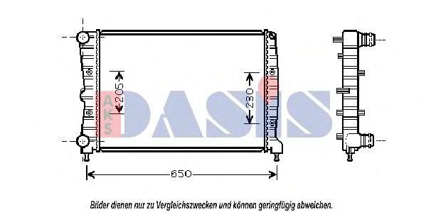Радиатор охлаждения ДВС 011001N AKS DASIS