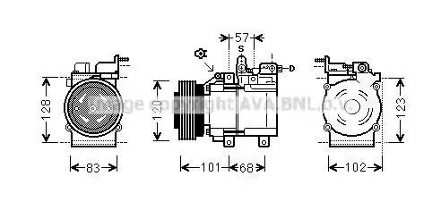 Компрессор кондиционера HYK123 AVA