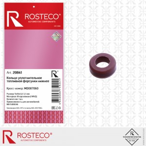 Кольцо уплотнительное топливной форсунки нижнее  20841 ROSTECO