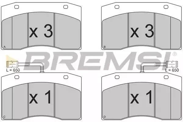Колодки тормозные дисковые BP7312 BREMSI