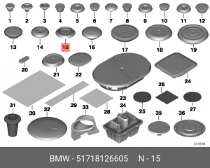 Заглушка  d=25mm 51 71 8 126 605 BMW